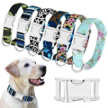 Collier de chien de chiot sublimation avec matériel en acier inoxydable